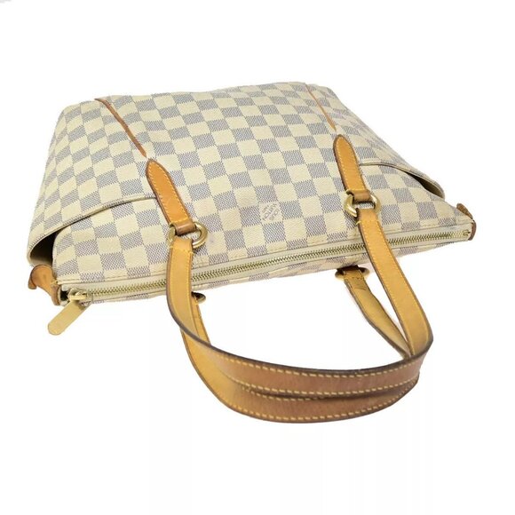 LOUIS VUITTON Totally PM Shoulder Bag Damier Azur Leather White - Picture 5 of 14